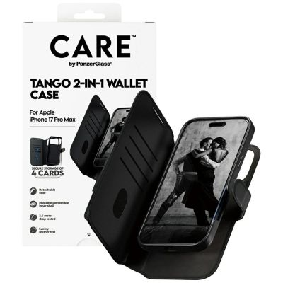 4. CARE by PanzerGlass Feature Tango 2in1 Wallet Case MagSafe für iPhone 17 Pro Max - Schwarz