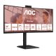 25. AOC Monitor 86,3 cm (34") CU34E4CW 21:09 2xHDMI+DP+USB-C+Webcam Curv.