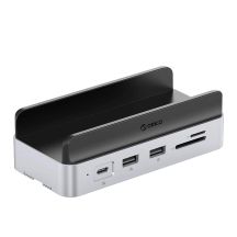 Orico MiniDock 10-in-1 Dockingstation mit SSD-Festplatteneinschub – Silber