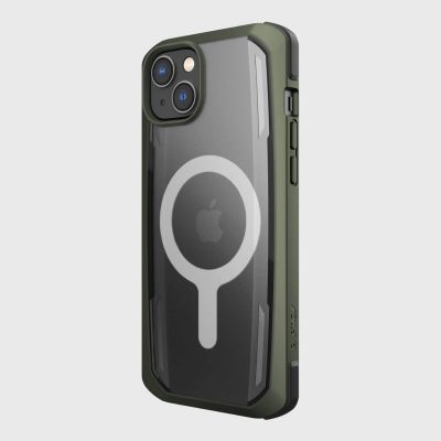 7. Raptic X-Doria Secure Case iPhone 14 Plus mit gepanzerter MagSafe-Hülle grün