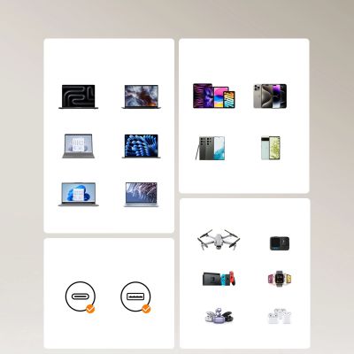 13. Joyroom JR-TCL02 65W USB-A USB-C GaN-Ladegerät mit integriertem USB-C-Kabel – Schwarz