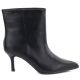 2. Schwarze Damen-Ankle-Boots aus Leder mit niedrigem Absatz, Big Star UU274492