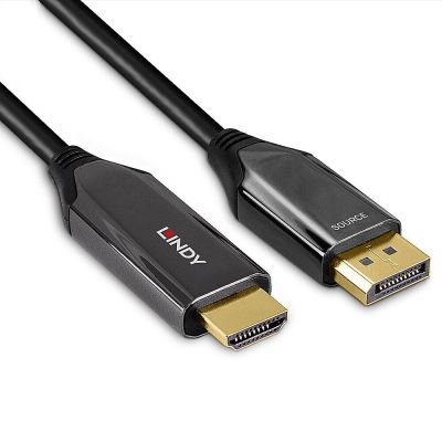 4. Lindy 40931 2m HDMI Typ A (Standard) DisplayPort Kabeladapter Schwarz