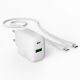 4. Puro PROLITE 20W USB-A / USB-C Wandladegerät + USB-C - USB-C Kabel 1,2m - weiß