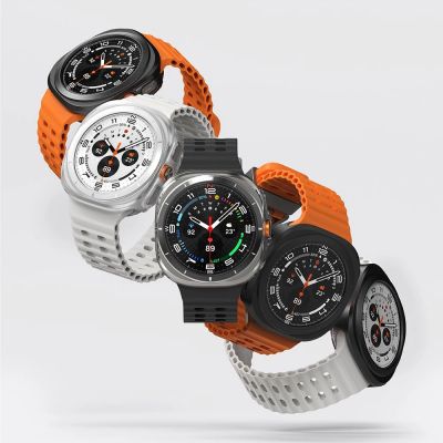 4. Ringke Slim & Tempered Glass Case + Glas-Set für Samsung Galaxy Watch Ultra 47 mm – Transparent