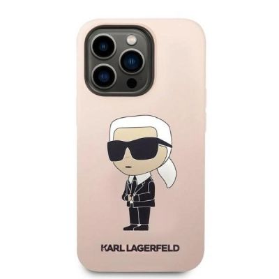 3. Karl Lagerfeld KLHCP14LSNIKBCP iPhone 14 Pro 6.1" Hardcase pink/pink Silikon Ikonik