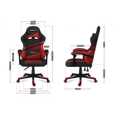 14. Huzaro Force 4.4 Gaming-Stuhl aus rotem Netzgewebe