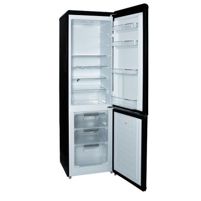8. Ravanson LKK-250RB 250l Retro-Kühlschrank | LED-Beleuchtung | Vintage-Stil | 545 x 585 x 182 mm | Schwarz
