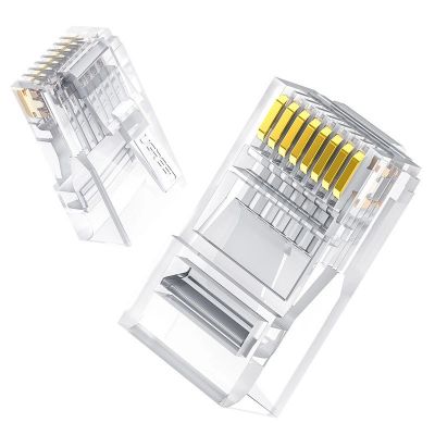 2. Ugreen 100x Stecker Stecker Kupplung Ende RJ45 8P8C Cat 6 transparent (60558)