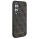 4. Guess GUHCS24FEG4GFBR S24 FE S721 braun/braunes Hardcase 4G Metall Gold Logo