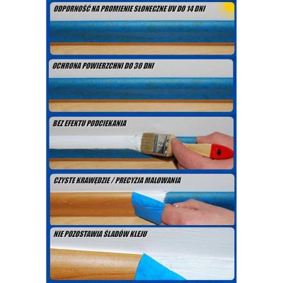 8. MAKO PROFESSIONELLES MALERABKLEBEBAND 48 MM x 50 M BLAU