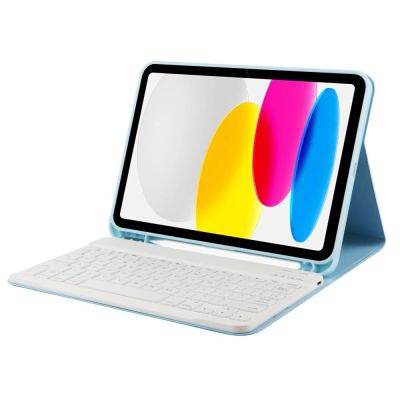 3. Tech-Protect SC Pen + Tastaturhülle mit Tastatur für iPad 10,9" 2022 - Hellblau