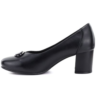 3. Schwarze Lederpumps mit Blockabsatz, Potocki JE19511
