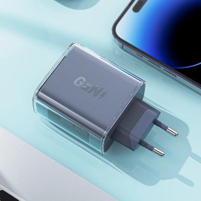 3. Acefast Ladegerät GaN 65W 3 Ports (1xUSB, 2xUSB C) grau (A45)