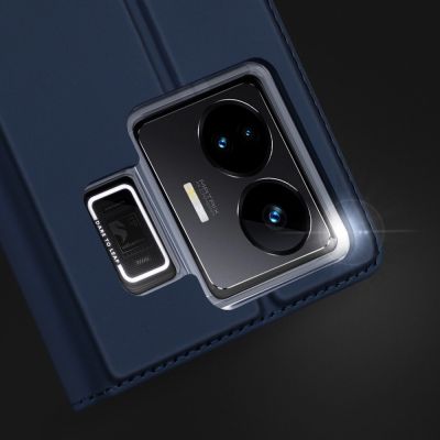 15. Dux Ducis Skin Pro Hülle für Realme GT Neo 5 / Realme GT3 Flip Cover Card Wallet Stand Schwarz