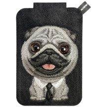 Nimmy New Big-Eye Cute Pets 2.0 Hunde-Magnetgeldbörse mit Handyhalterung – Schwarz