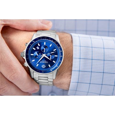 4. Herrenuhr Giewont Chronograph Saphir Silber Blau GW3520-B3