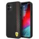 Ferrari FESAXHCP12SBK iPhone 12 mini 5,4" schwarz/schwarz Hardcase On Track Carbon Stripe