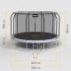 17. REBEL ACTIVE TRAMPOLINE PRO 12FT/366CM, NETZ, LEITER RBA-8003