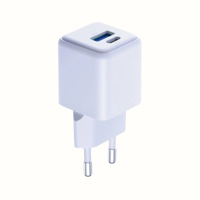 12. 3mk Hyper GaN Ladegerät 20W QC4+ PD PPS USB-C USB-A Wandladegerät - Weiß