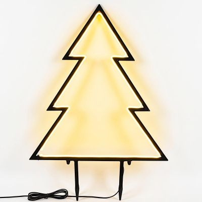 8. Neon-Weihnachtsbaum mit 190 LEDs, Timer und 8 Funktionen, 53 x 75 cm, Farbe: Luca, warmweiß