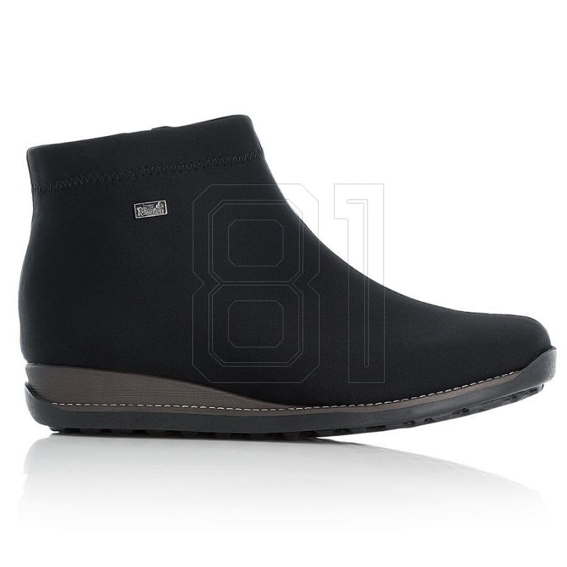 9. Isolierte schwarze Damenstiefeletten Rieker W 98251-00