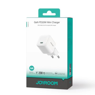 8. Joyroom JR-TCG08 GaN 20W Power Delivery Wandladegerät – Weiß