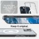 6. Spigen Ultra Hybrid Mag-Hülle mit MagSafe für iPhone 14 – transparent und weiß