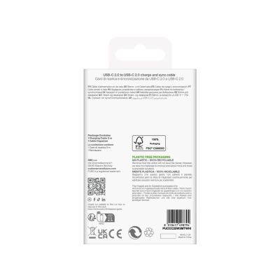 3. Puro TPE 25W USB-C - USB-C 3m Kabel - Weiß