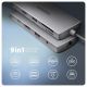 2. AXAGON HMC-8HLSA Multiport-Hub USB-C 3.2 Gen 1, 3x USB-A + 4K/60Hz HDMI + SD/microSD, Gigabit-LAN, Audio, PD 100W - Silber