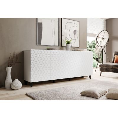 3. ASTI Kommode 200x42x82 weiß matt