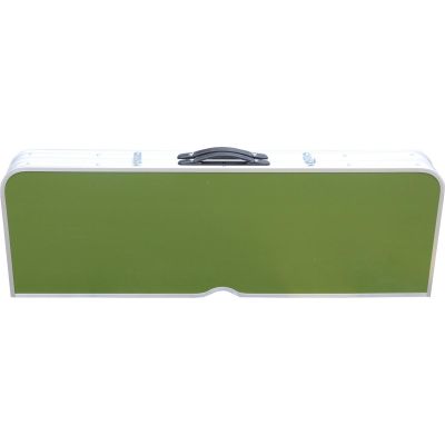 12. Klappbarer Campingtisch 90x60x70cm und 2 Bänke 87x23x39cm Grün