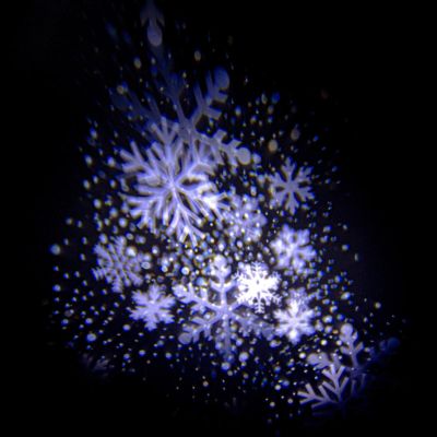 8. Doppel-LED-Projektor Schneeflocken