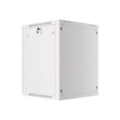 4. Lanberg WF01-6615-10S Rack-Schrank (15 HE; 769 mm / 600 mm / 600 mm; Wandmontage; Glas; 19 Zoll; grau)