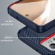 6. Carbon Case für Xiaomi Poco F4 5G flexible Silikon-Carbon-Hülle blau