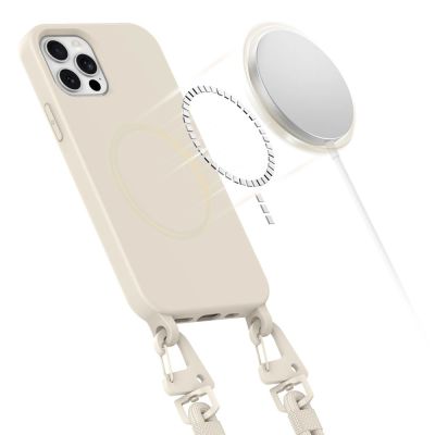 3. Tech-Protect MagNecklace MagSafe-Hülle für iPhone 12 / 12 Pro – Beige