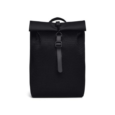 Rains Rolltop Rusksack Mesh Mini Schwarz W3 Rucksack 13350 01