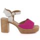 2. Vinceza 26-66943 Rosa-Beige Leder-Sandalen mit Absatz