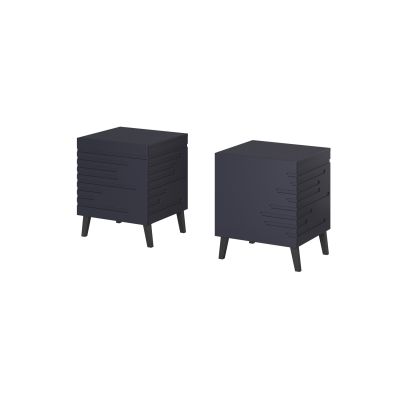 NOVA Nachttisch 44x40x52 marineblau matt