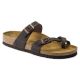 Birkenstock Mayari Habana schmale Damen-Flip-Flops, Nubukleder, Braun (0171323)