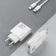 3. Dudao A30EUL GaN-Wandladegerät 30 W USB-A / USB-C + USB-C – Lightning Kabel – Weiß