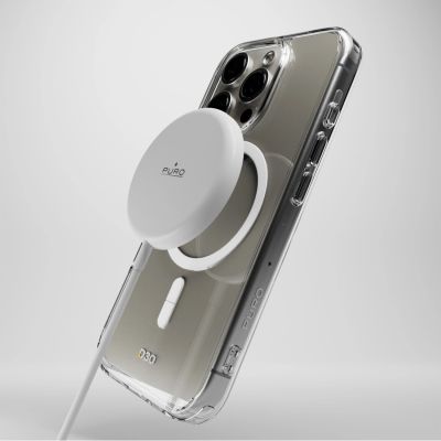 6. Puro Impact Clear D3O MagSafe Silikonhülle für iPhone 16 Pro Max – transparent