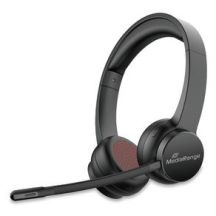 MediaRange MROS307 Kopfhörer/Headset Kabelloses Kopfband Anrufe/Musik USB Typ-C Bluetooth Schwarz