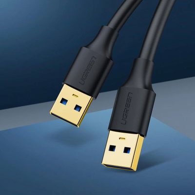 7. Ugreen US128 10370 USB-A 3.0 / USB-A 3.0 5Gb/s Kabel 1m – Schwarz