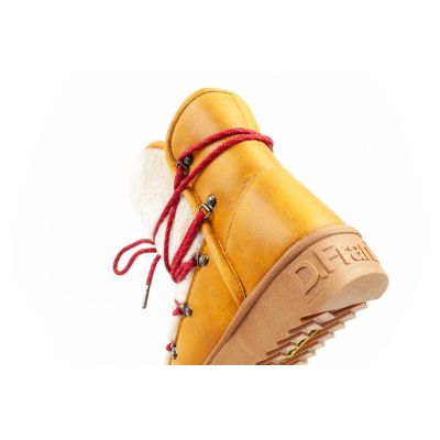 16. D.Franklin Damen Winter-Schneestiefel, modisches Fellfutter, Senffarbe