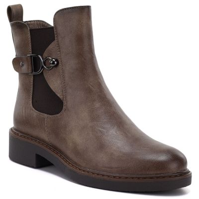 Damen-Ankle-Boots, gefüttert, braun, M.Daszyński SA252-7
