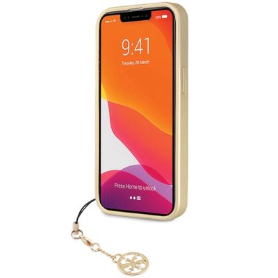 5. Guess 4G Charms Collection Hülle für iPhone 14 Pro – Grau