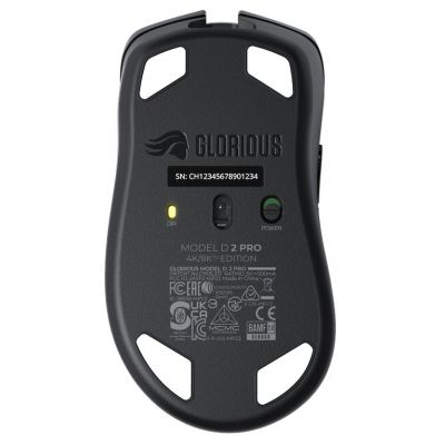 6. Glorious PC Gaming Race D 2 PRO Maus, rechte Seite, RF, kabellos, optisch, 26000 DPI