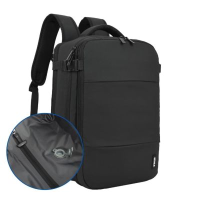 2. NOVEEN CTB500 Schwarzer Kabinen-Reiserucksack 40x20x25 mit Pumpe