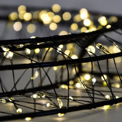 4. Dekorativer Weihnachtskranz „Reifen“ mit 480 LEDs, 38 cm, schwarz